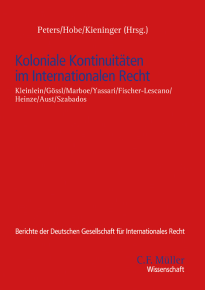 Cover eines Buchs aus der Reihe Berichte der Deutschen Gesellschaft für Internationales Recht